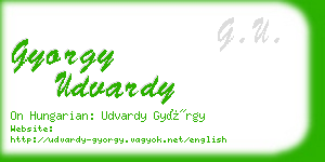 gyorgy udvardy business card